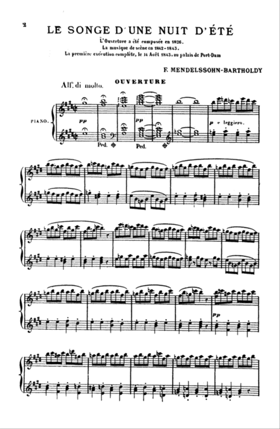 A Midsummer Night's Dream, Op. 61 Choir scores gallery preview page 10