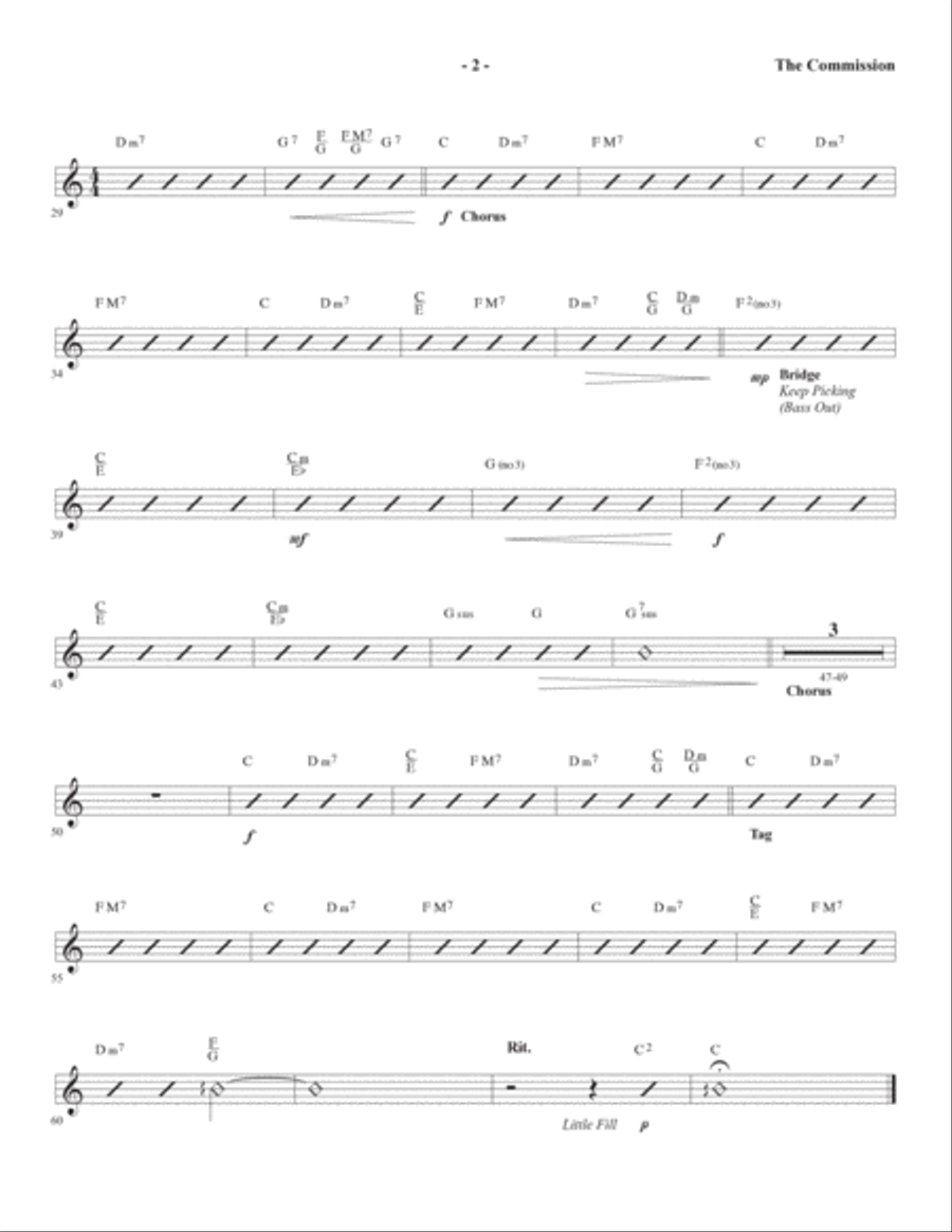 The Commission (arr. Ed Hogan) - Guitar (Capo 5) Choir scores gallery preview page 2