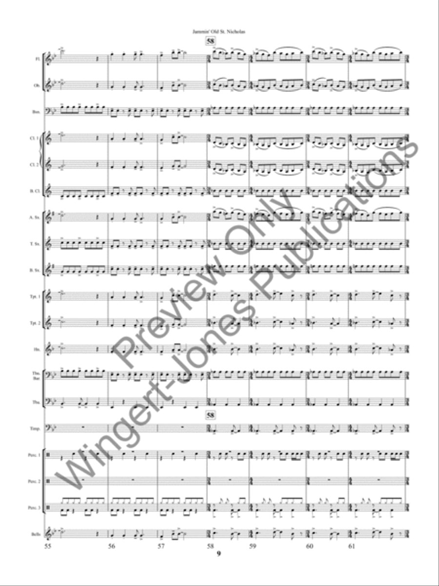 Jammin' Old St. Nicholas Concert Band scores gallery preview page 12