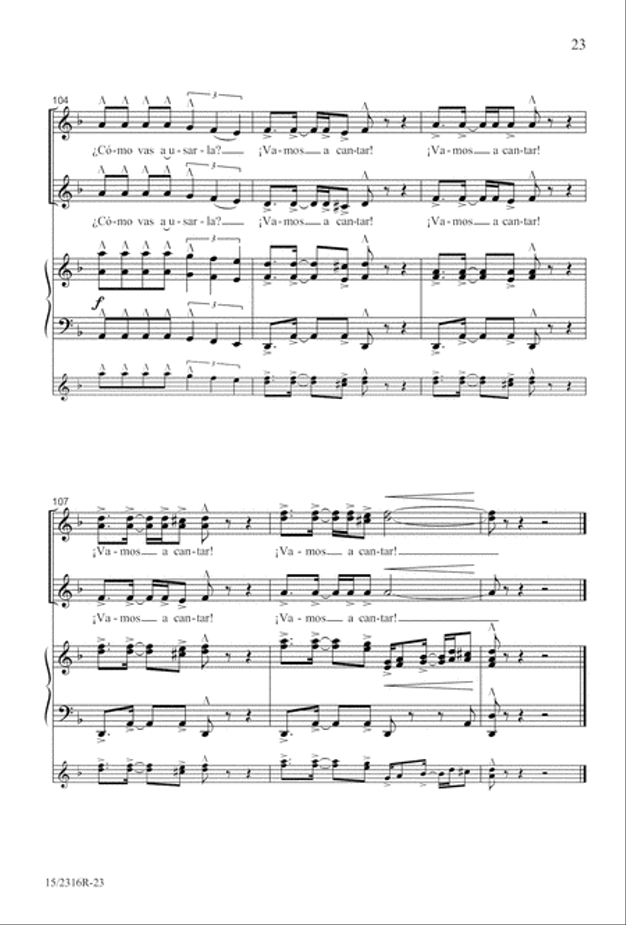 Nuestras Voces SSA scores gallery preview page 23
