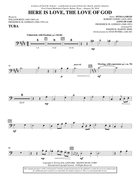 Here Is Love, the Love of God - Tuba