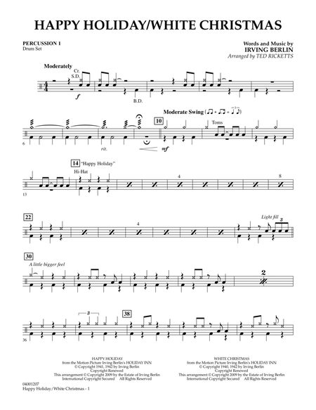 Happy Holiday/White Christmas - Percussion 1