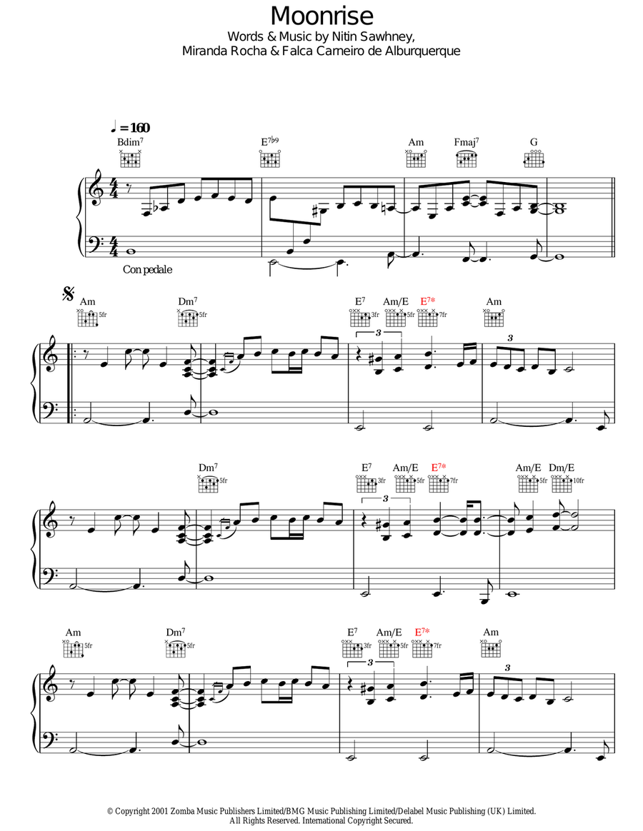 Moonrise Moonrise Piano Solo scores gallery preview page 1