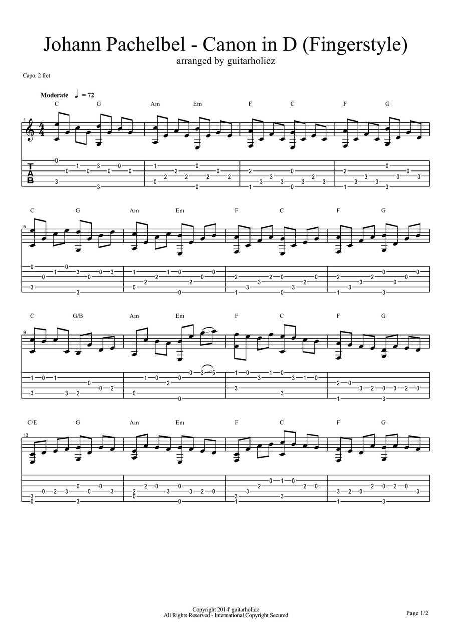 Pachelbel canon in d guitar new arrivals