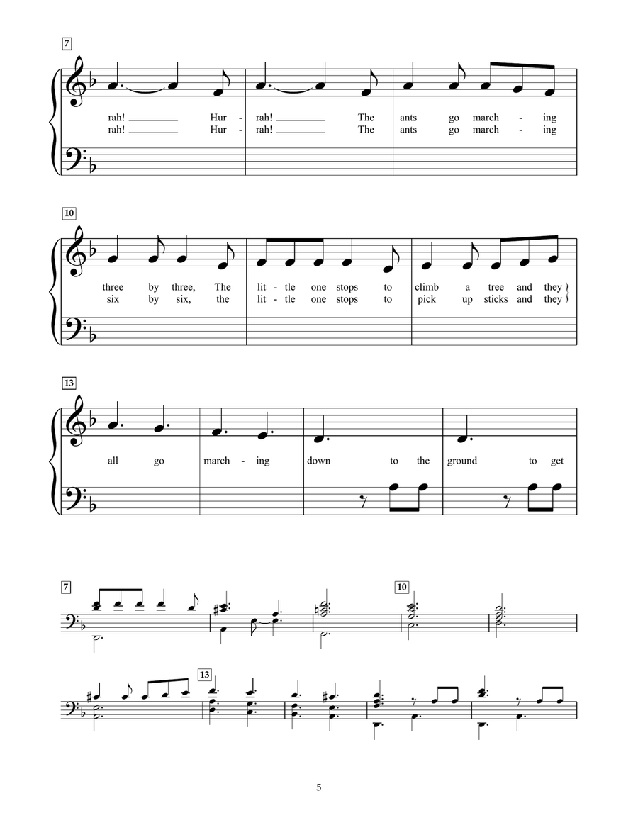 The Ants Go Marching Piano scores gallery preview page 2