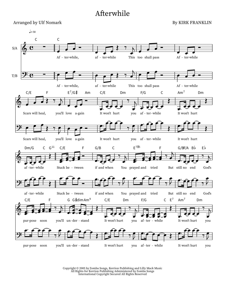 Afterwhile Afterwhile 3-Part scores gallery preview page 1