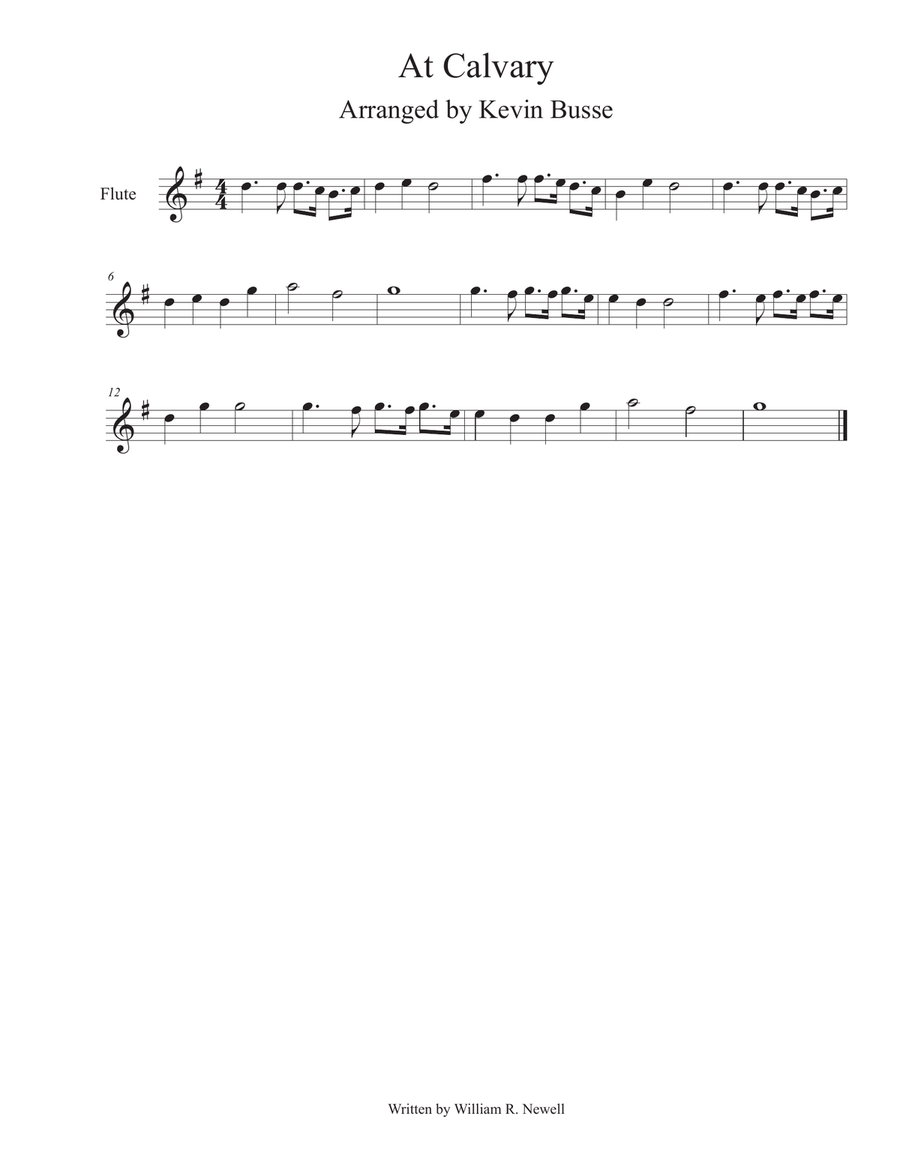 At Calvary - Flute