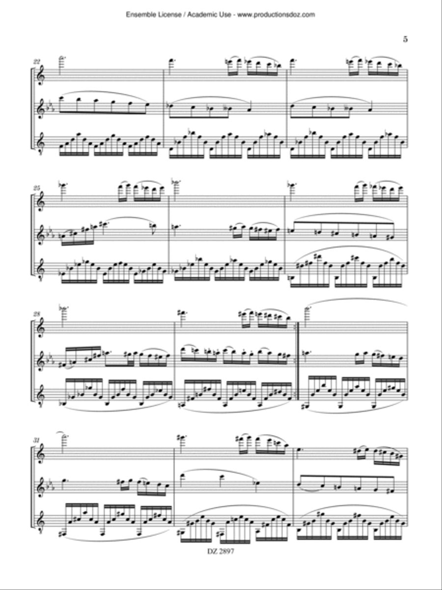 Suite, opus 250 Clarinet scores gallery preview page 5