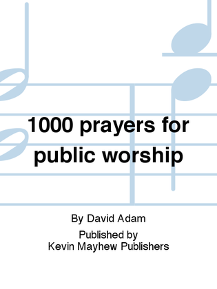 Book cover for 1000 prayers for public worship