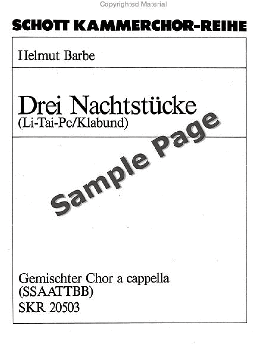 Nachtstucke 3 4-Part scores gallery preview page 2