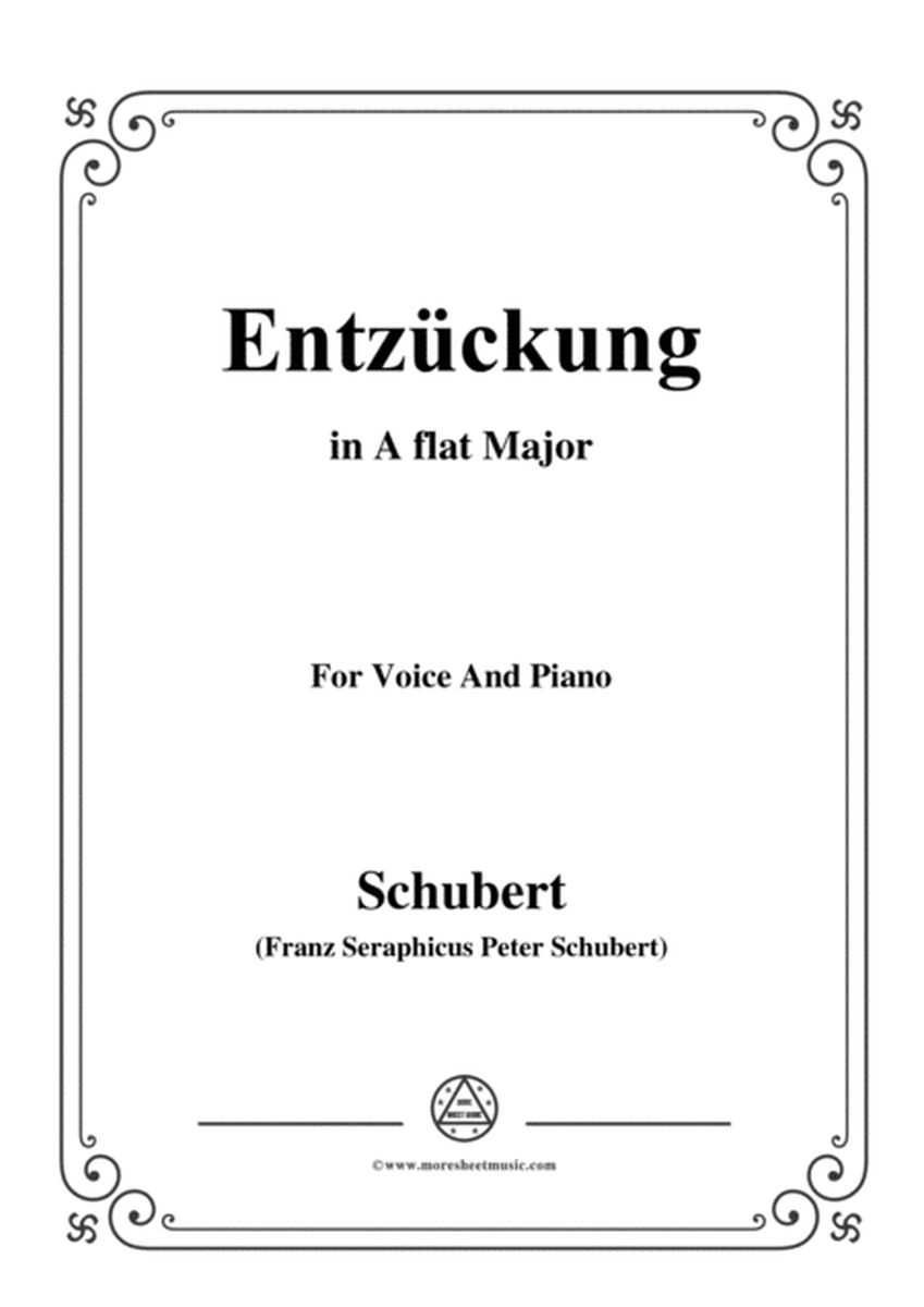Schubert-Entzückung,in A flat Major,for Voice&Piano image number null