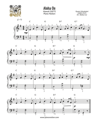 Aloha Oe (Piano Solo)