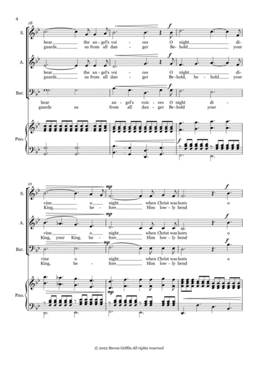 O Holy Night (SABar & piano)