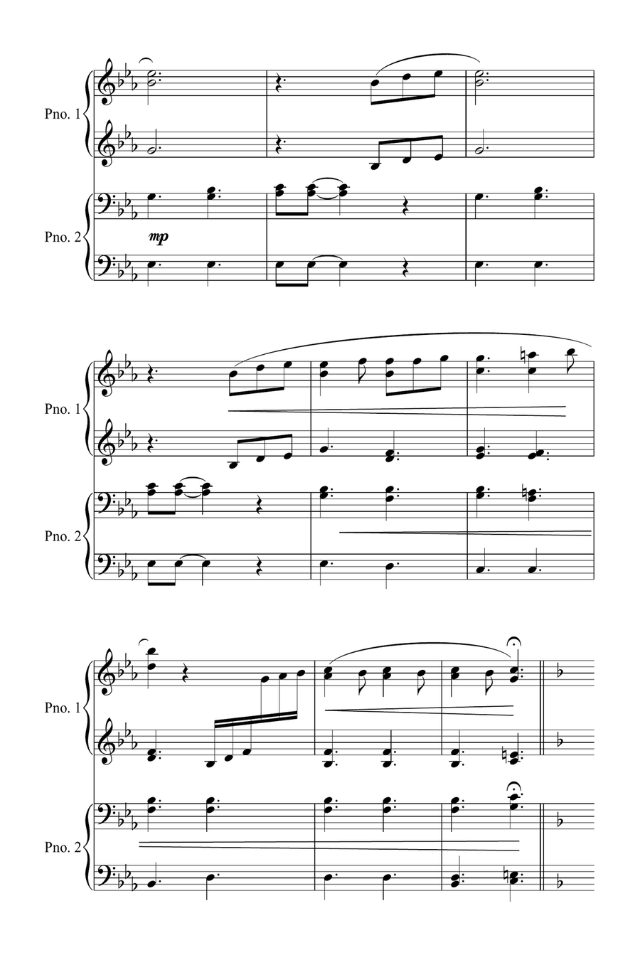We Are The Champions 1 Piano, 4-Hands scores gallery preview page 2