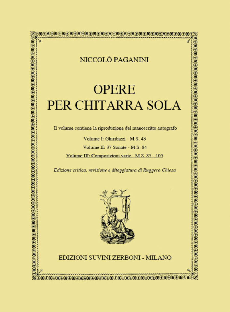 Opere per Chitarra Sola Vol. 3: Classical Guitar scores gallery preview page 1