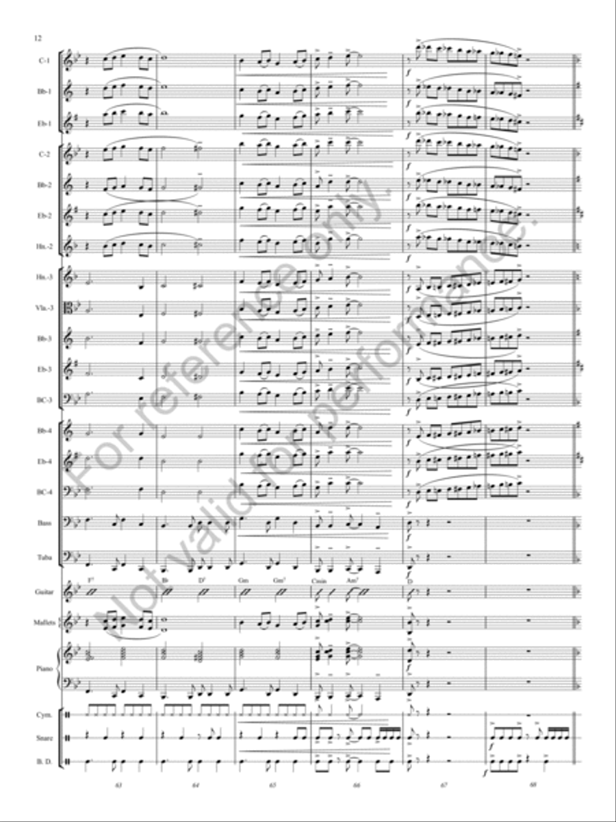Gospel John Concert Band scores gallery preview page 12