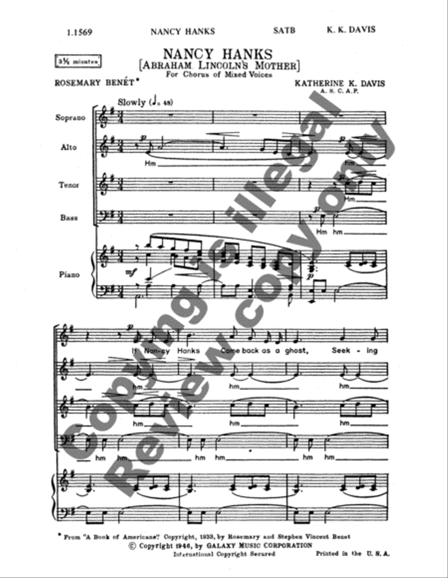 Nancy Hanks 4-Part scores gallery preview page 3