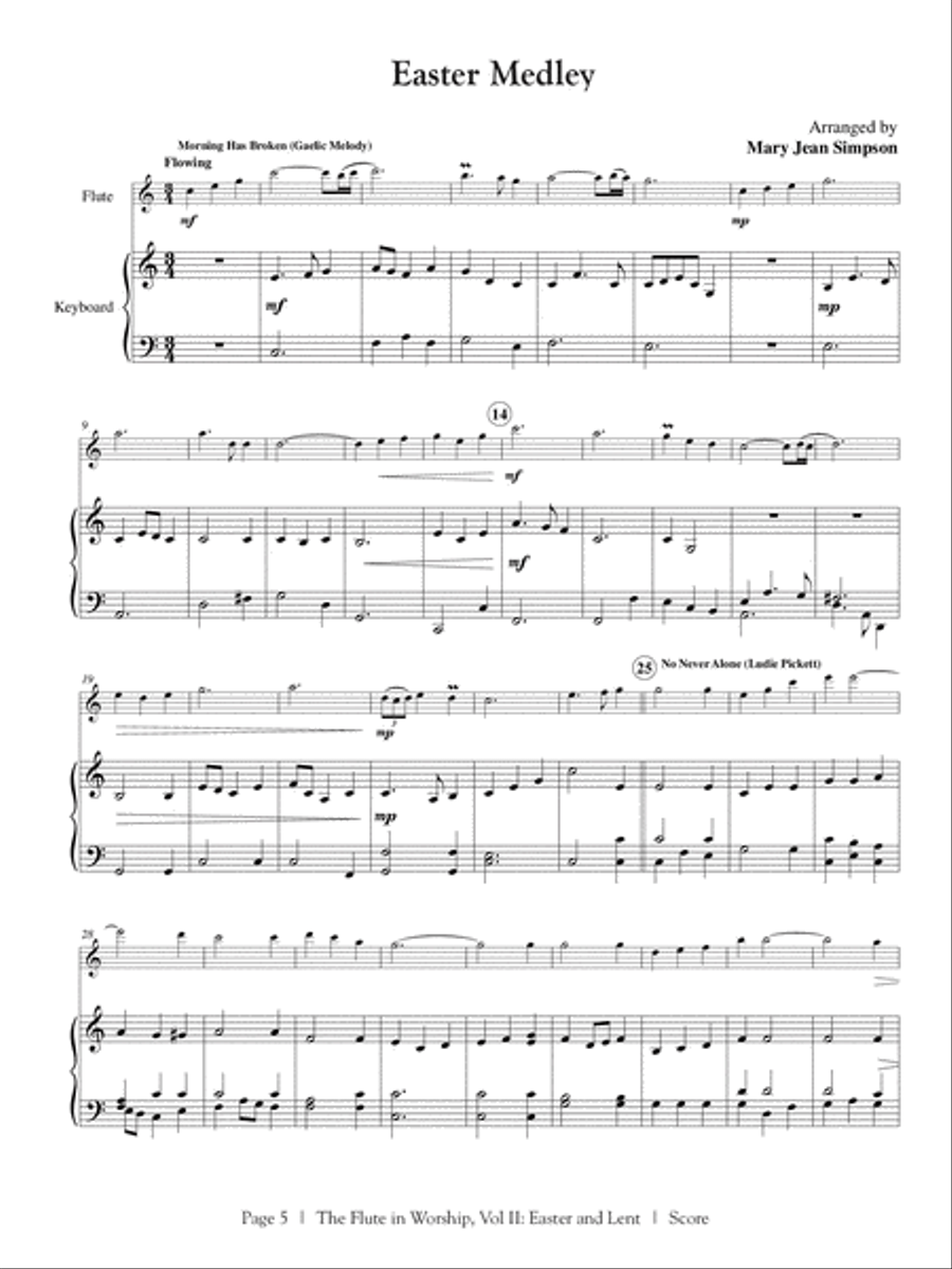 The Flute in Worship, Volume 2: Easter and Lent for Flute and Piano Flute Solo scores gallery preview page 4