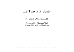 Book cover for La Traviata Suite arranged for Chamber Wind Ensemble