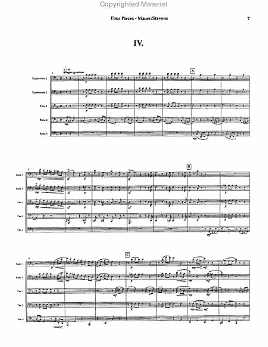 Four Pieces Large Ensemble scores gallery preview page 5