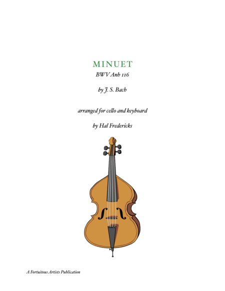 Minuet BWV Anh 116 for cello and keyboard image number null