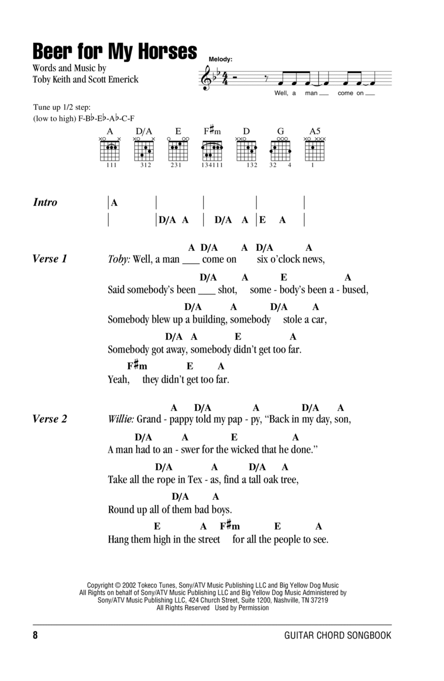 Beer For My Horses Beer For My Horses Acoustic Guitar scores gallery preview page 1