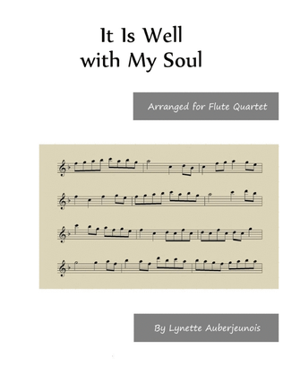 Book cover for It Is Well with My Soul - Flute Quartet