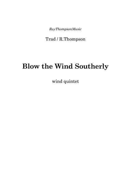 Blow the Wind Southerly - wind quintet image number null
