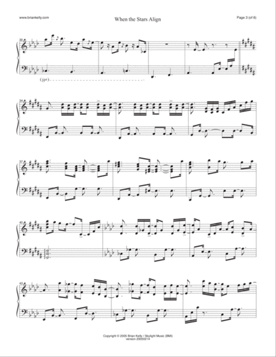 When The Stars Align Piano Solo scores gallery preview page 3