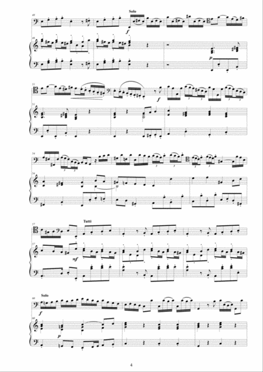 Vivaldi - Cello Concerto No.3 in C major RV 400 for Cello and Piano Vivaldi - Cello Concerto No.3 in C major RV 400 for Cello and Piano Piano scores gallery preview page 4