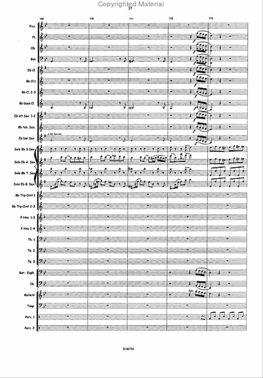 Diversions Pour Quatuor de Saxophone Saxophone scores gallery preview page 3