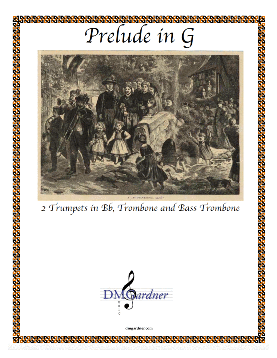 Prelude in G for Brass Quartet Brass Quartet scores gallery preview page 1