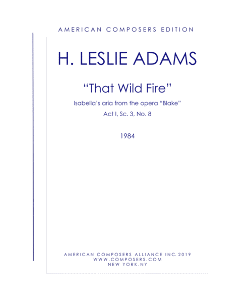 [Adams] That Wild Fire (from Blake) Voice scores gallery preview page 1