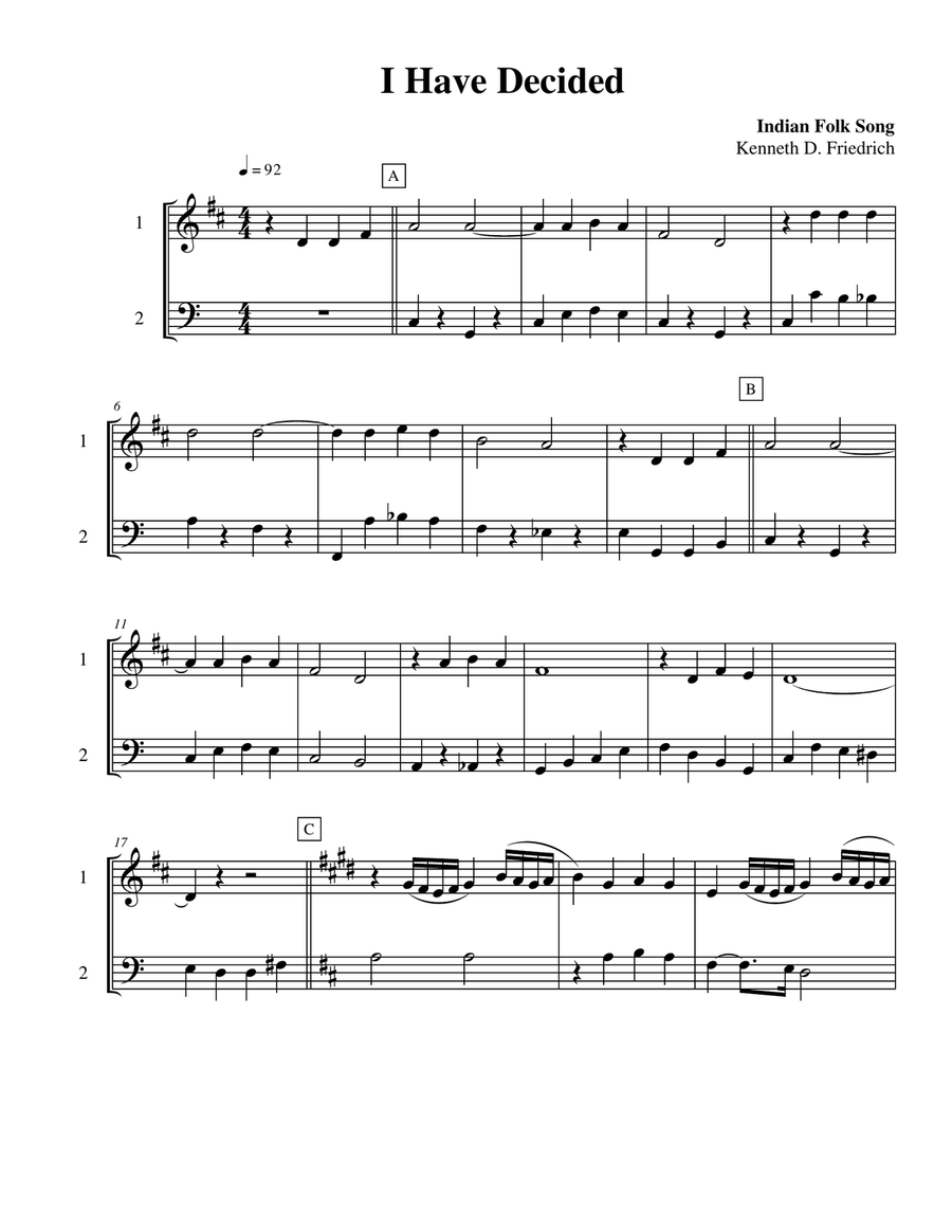 Ten Selected Hymns for the Performing Duet, Vol. 4 - trumpet and trombone (euphonium) Brass Duet scores gallery preview page 5