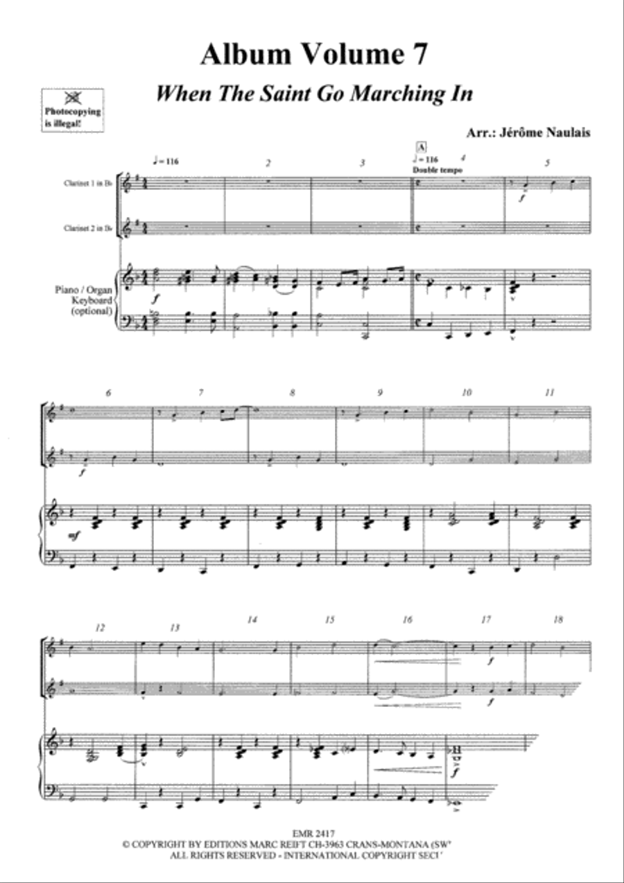 Album Volume 7 Clarinet Duet scores gallery preview page 3