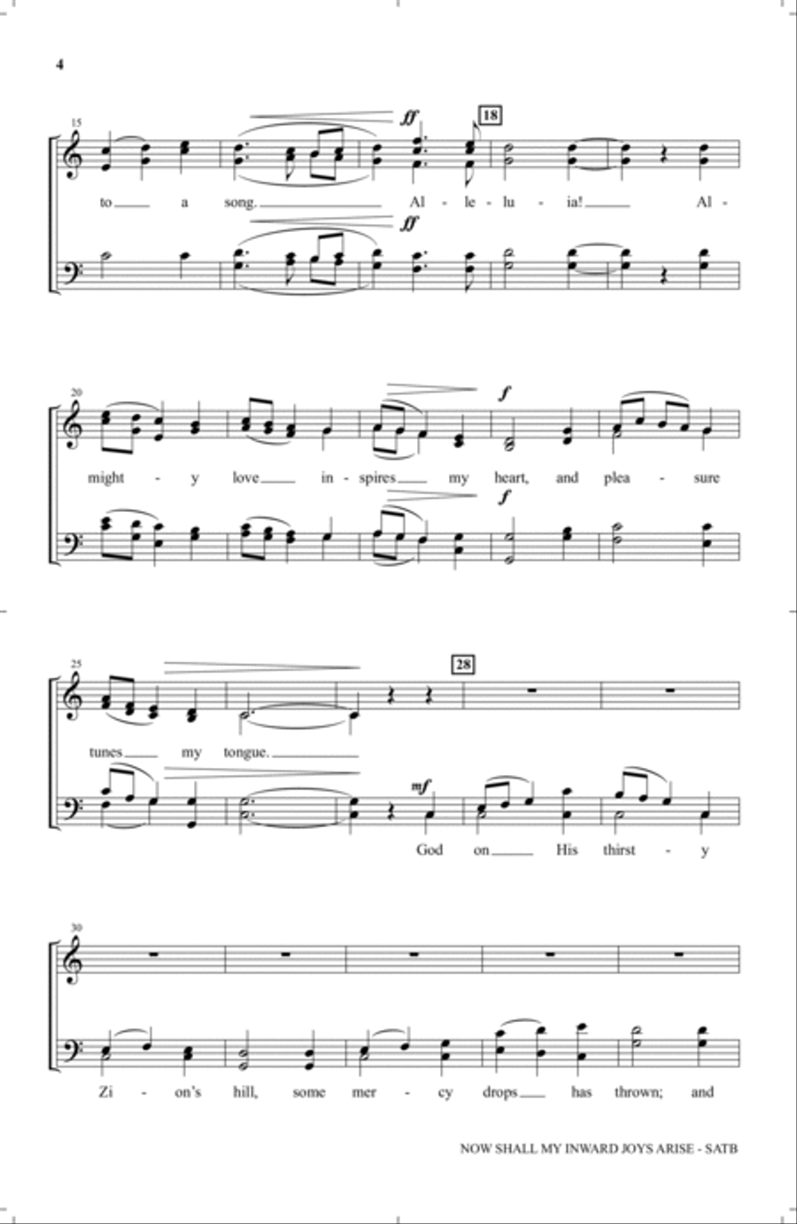 Now Shall My Inward Joys Arise 4-Part scores gallery preview page 2