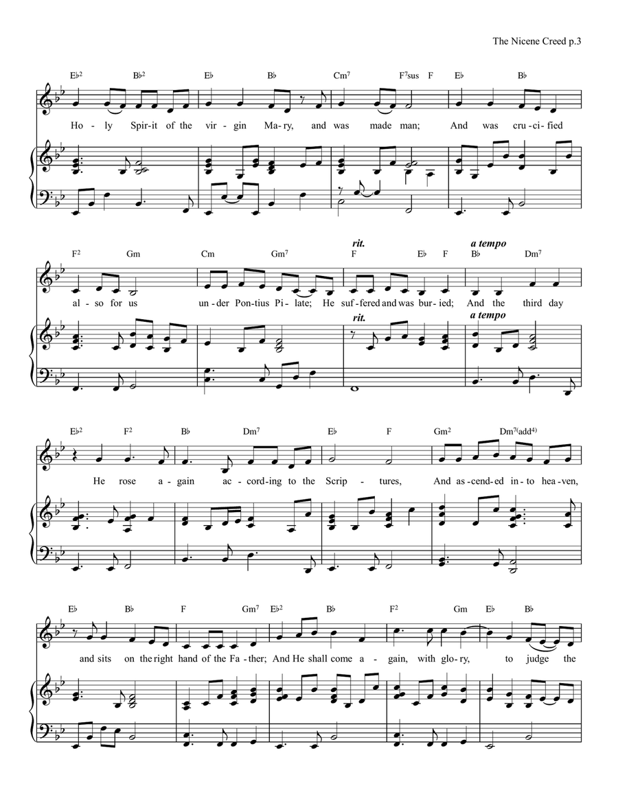 The Nicene Creed Choir scores gallery preview page 3