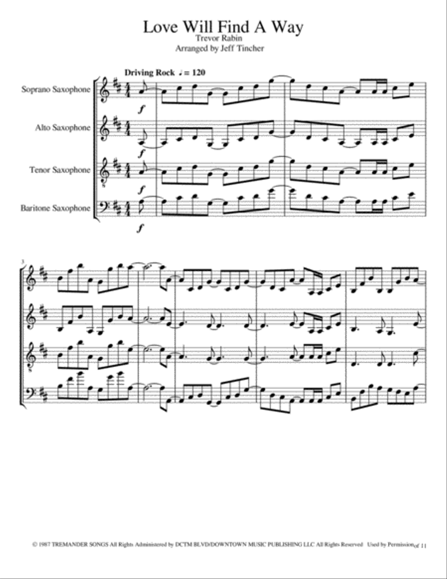 Love Will Find A Way Woodwind Quartet scores gallery preview page 2