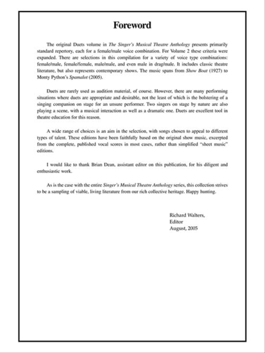 Singer's Musical Theatre Anthology Duets Vol. 2 Piano Accompaniment scores gallery preview page 3