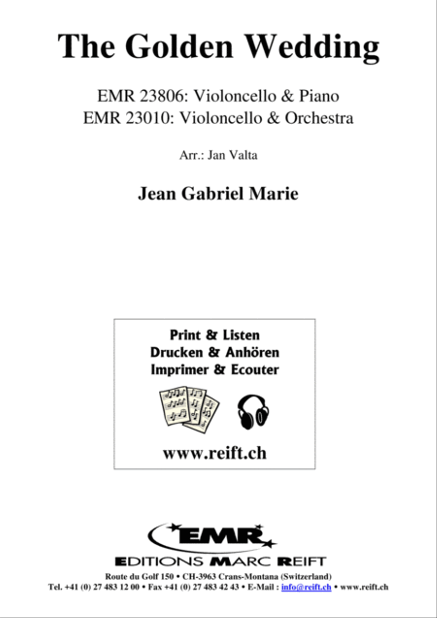 The Golden Wedding Piano Accompaniment scores gallery preview page 1