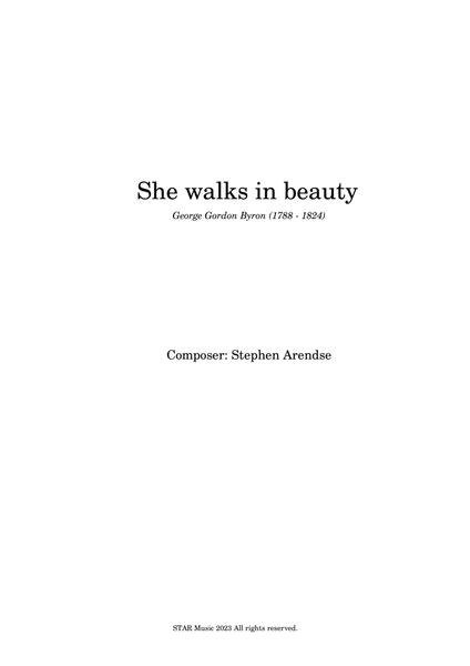 She Walks In Beauty image number null