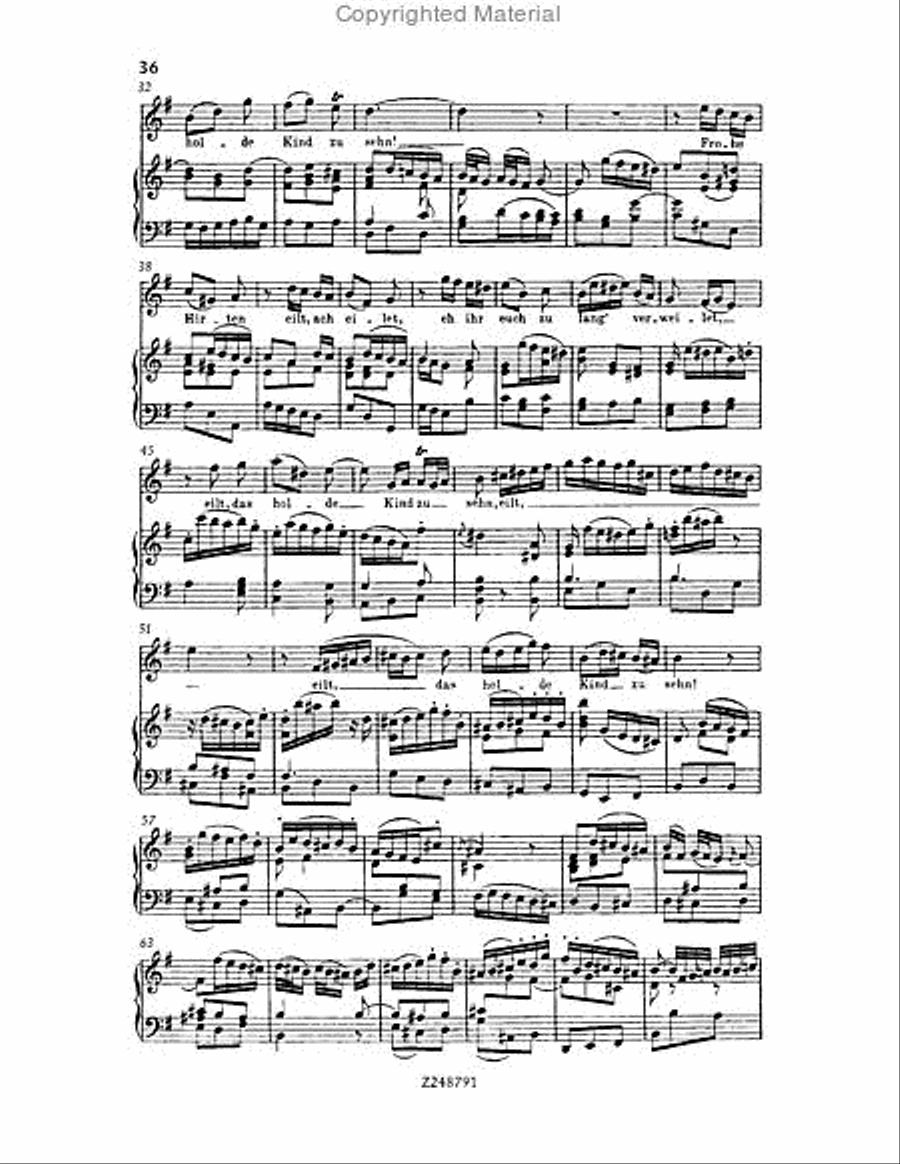 Christmas Oratorio, BWV 248 Choir scores gallery preview page 35