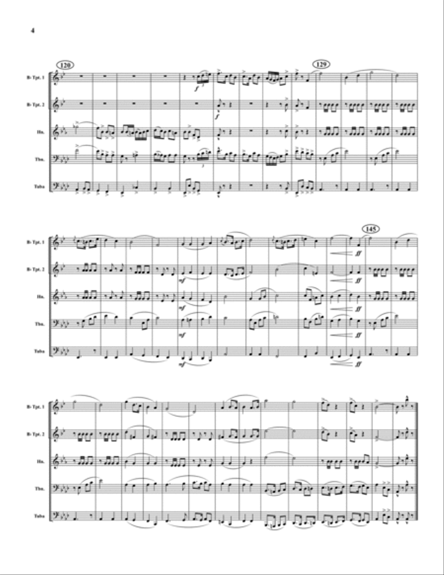 Fairest of the Fair Brass Quintet scores gallery preview page 4