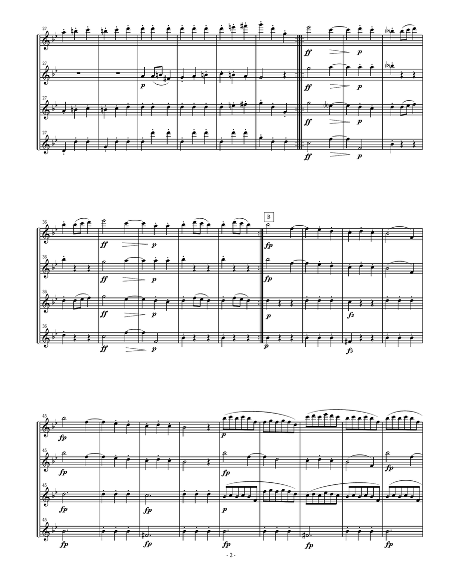 Dvorak Slavonic Dance #8 for Flute Quartet Flute Quartet scores gallery preview page 2