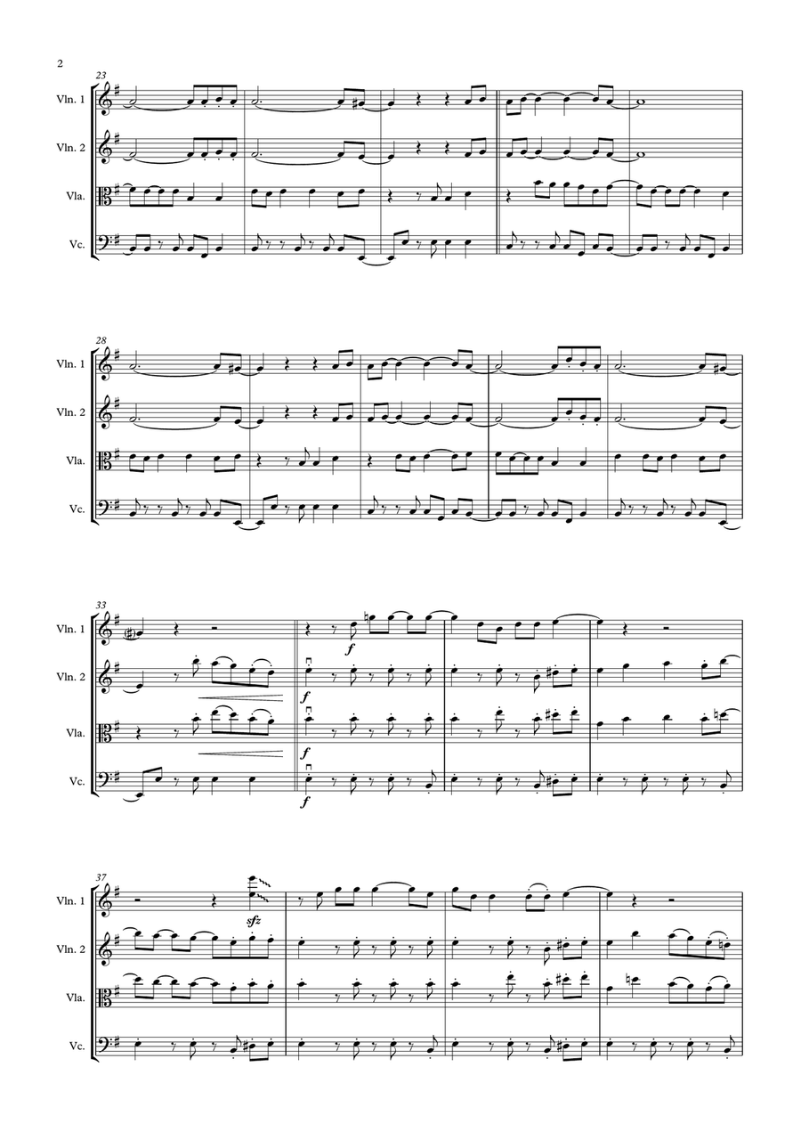 Happy String Quartet scores gallery preview page 2