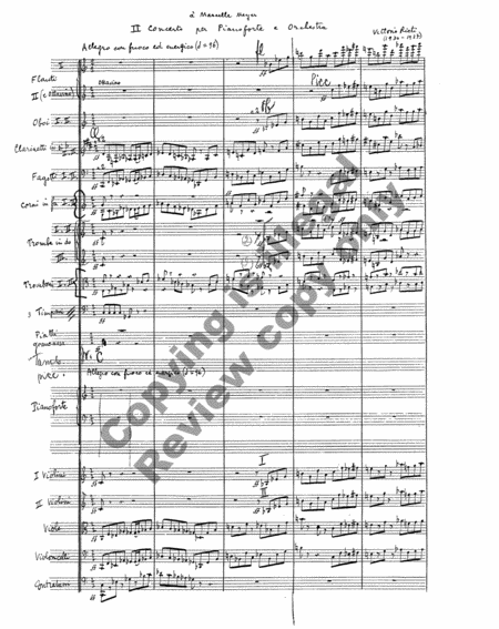 Concerto No. 2 for Piano and Orchestra (Additional Full Score)