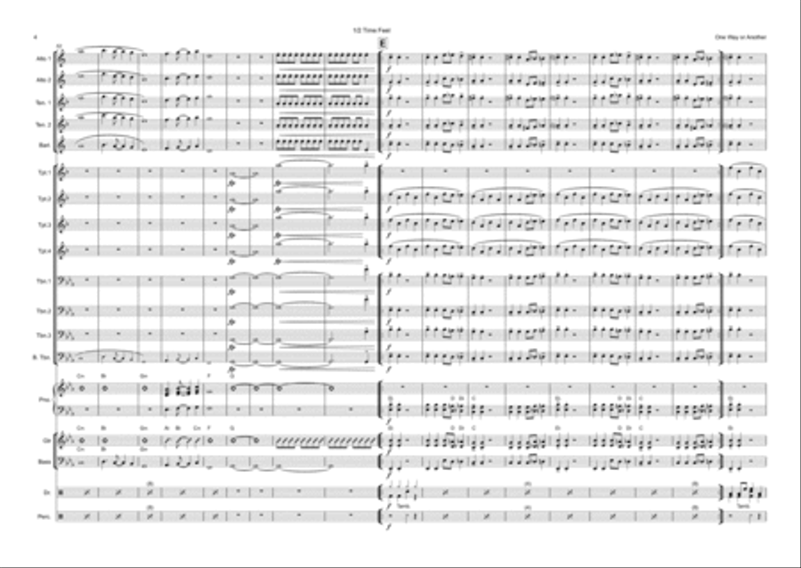 One Way Or Another (teenage Kicks) Saxophone scores gallery preview page 4