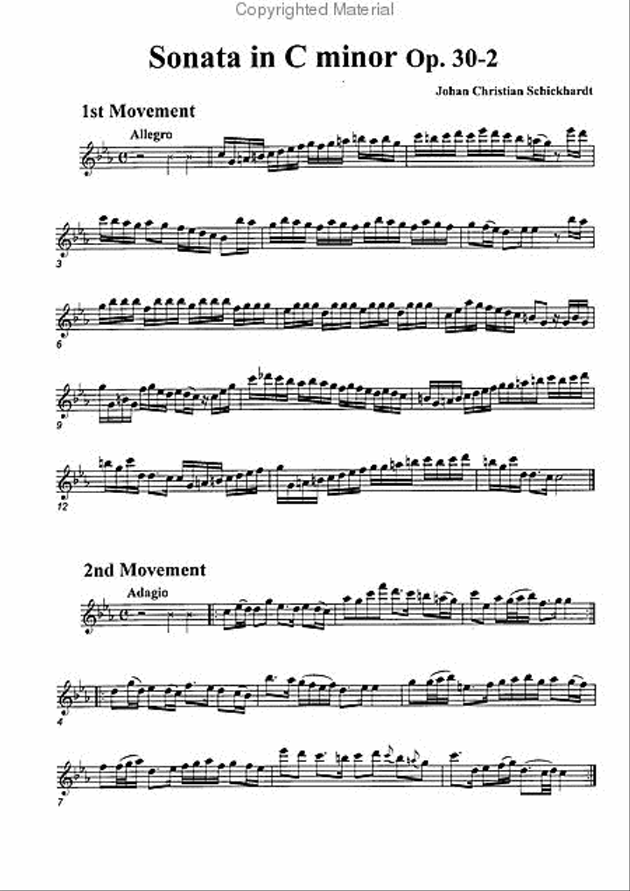 Sonata C minor, Op. 30-2 Alto Recorder scores gallery preview page 2