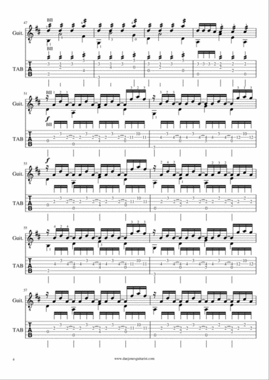 Fix You Guitar Tablature scores gallery preview page 5