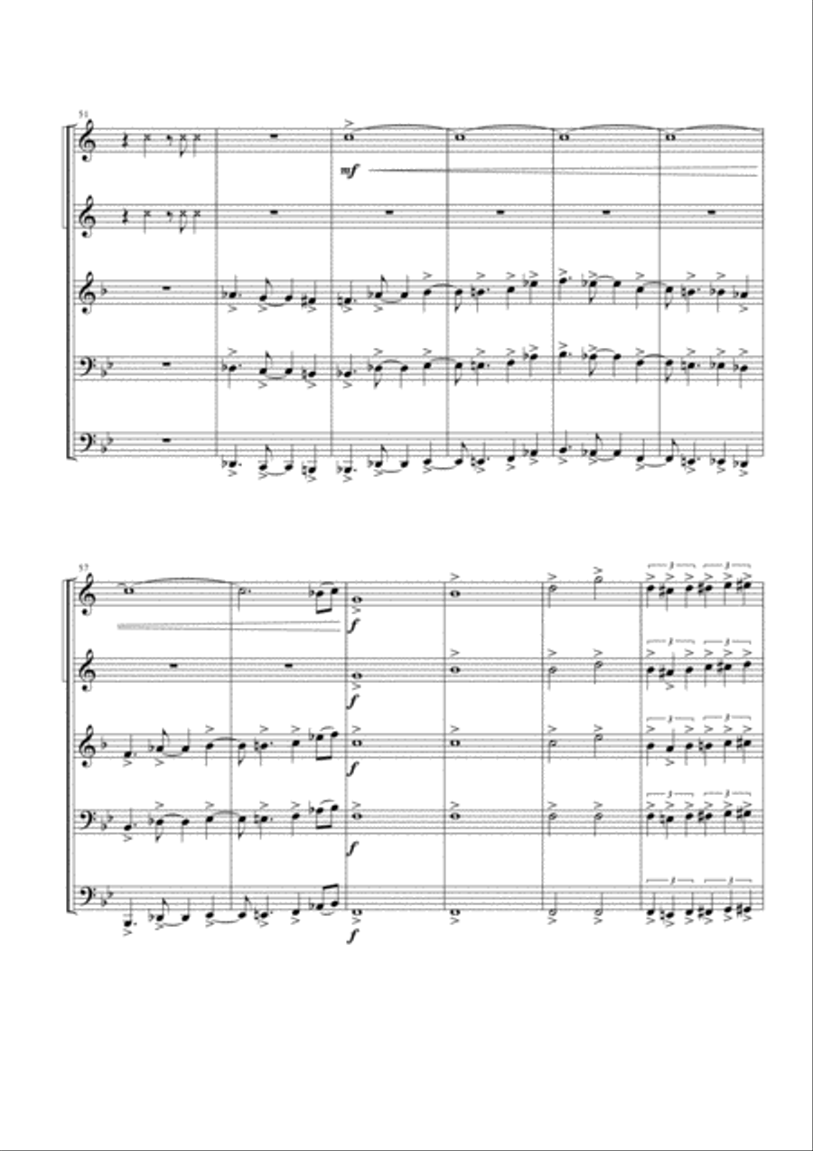 You Can't Stop The Beat Brass Ensemble scores gallery preview page 6